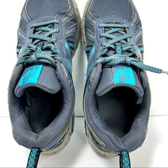 New Balance Womens 410 V5 Trail Running Grey Blue Shoes 9 - Picture 8 of 13